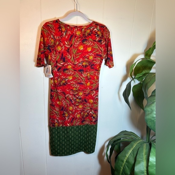 NWT LulaRoe Red Floral Women’s Julia Dress Size Small - Picture 5 of 14